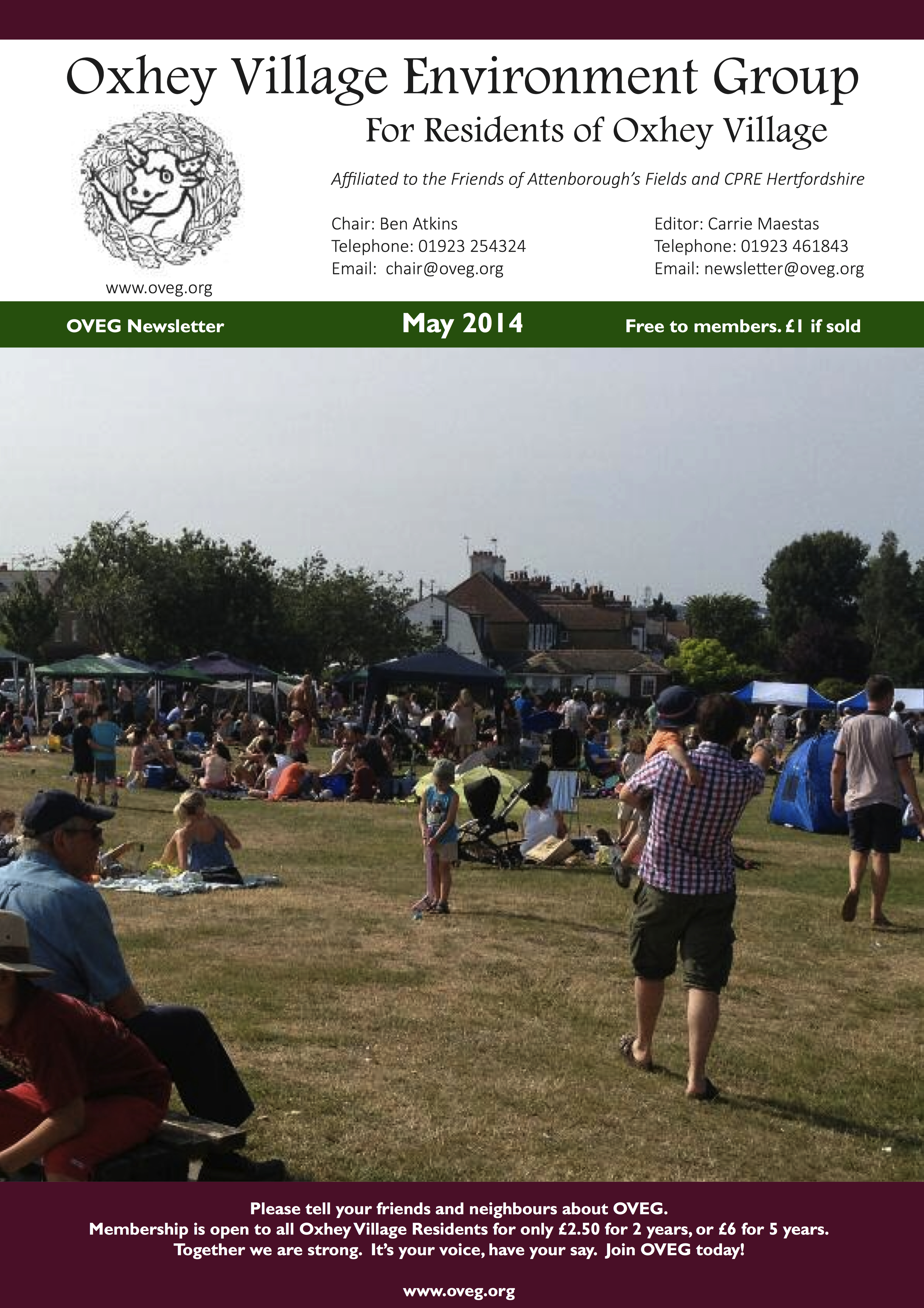 The May 2014 OVEG newsletter