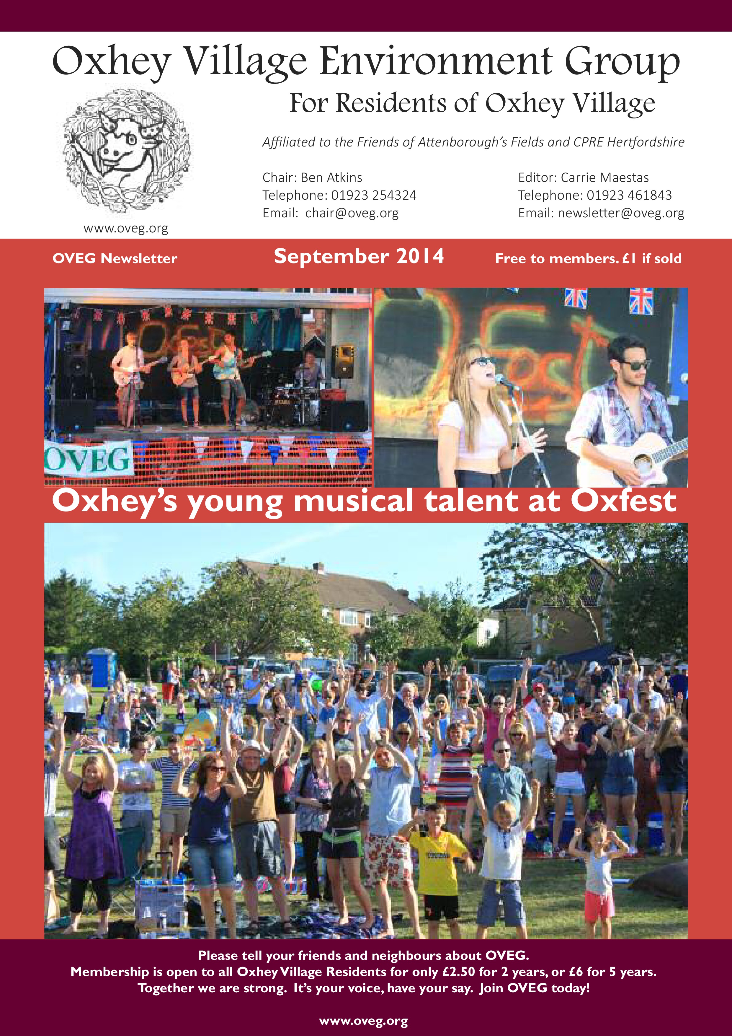 The September 2014 OVEG newsletter