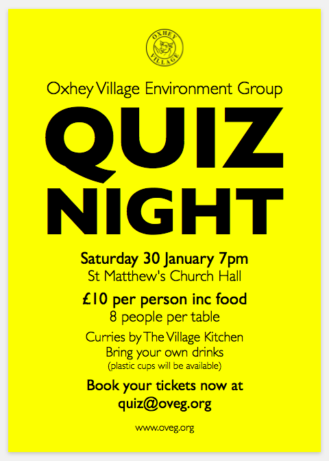 Oxhey Village Quiz 2016
