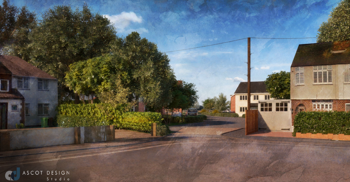 CGI drawing of Clovercourt's proposals for Bucks Meadow site in Oxhey Village