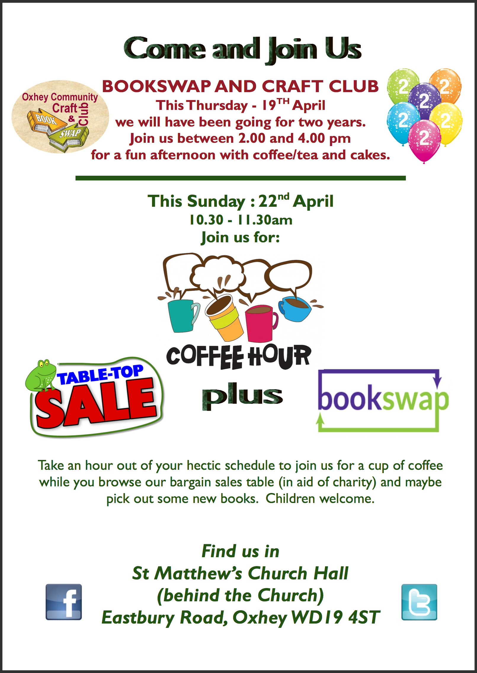 St Matthew’s book swap celebrates second birthday