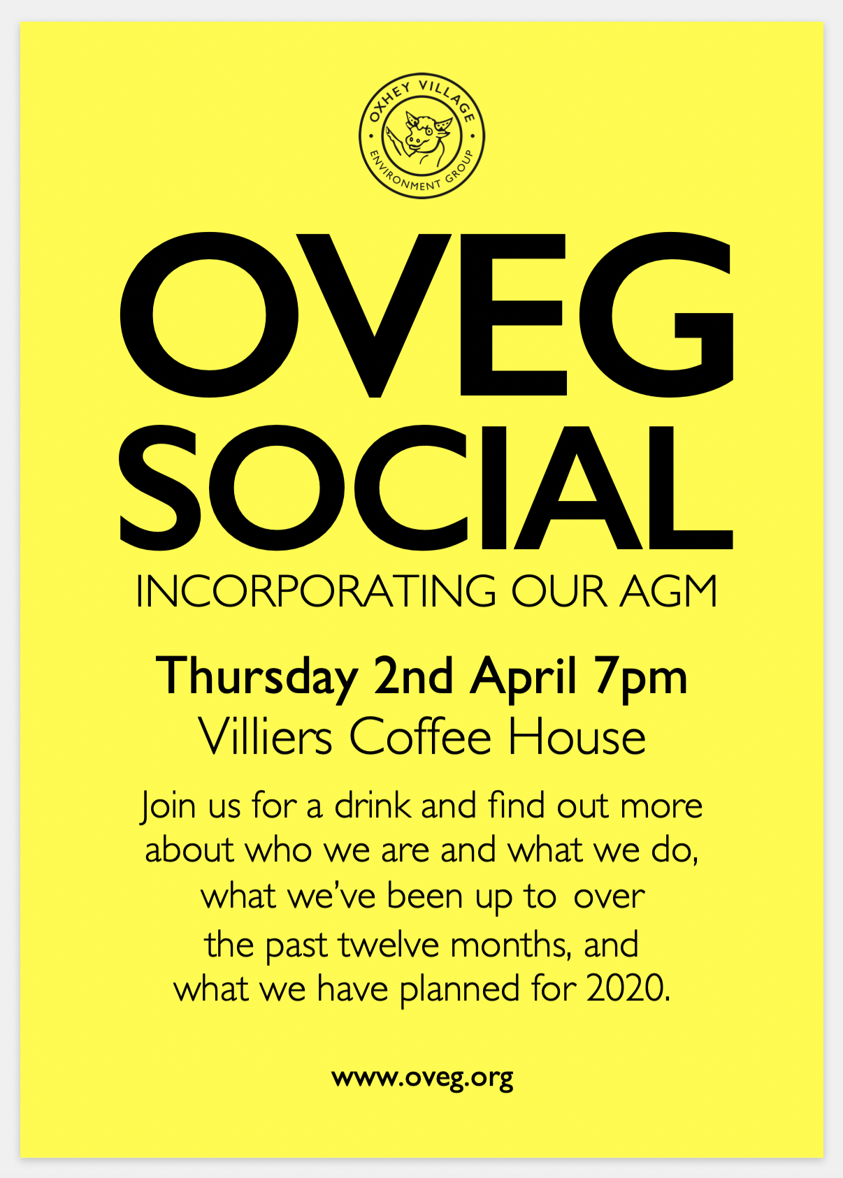 Join us for the 2020 OVEG Social and AGM