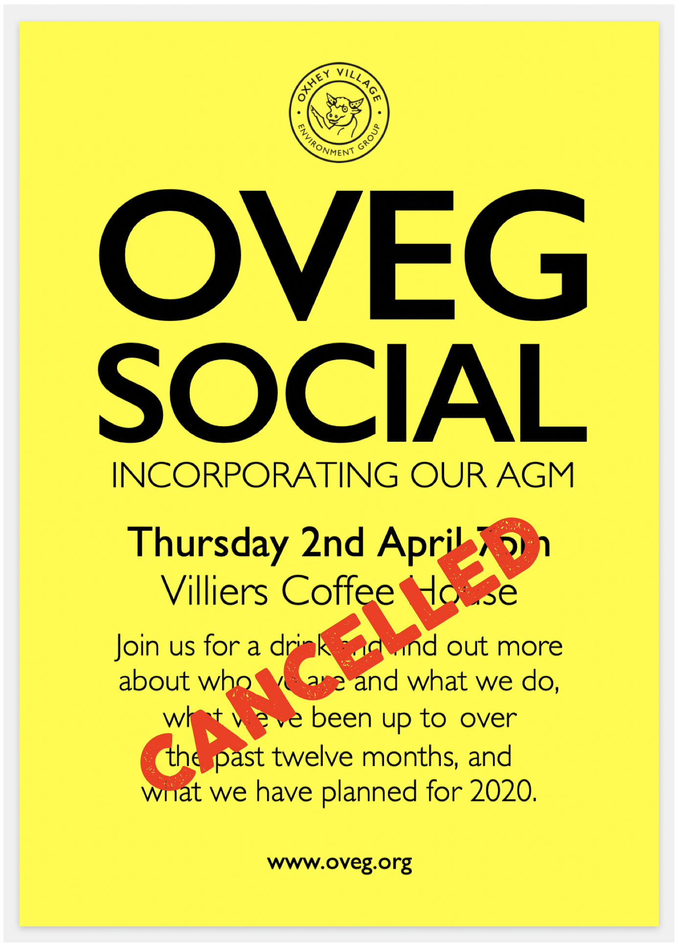 AGM cancelled due to pandemic restrictions