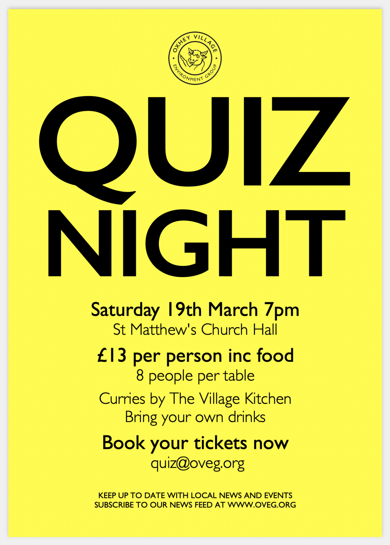 Oxhey Village Quiz 2022