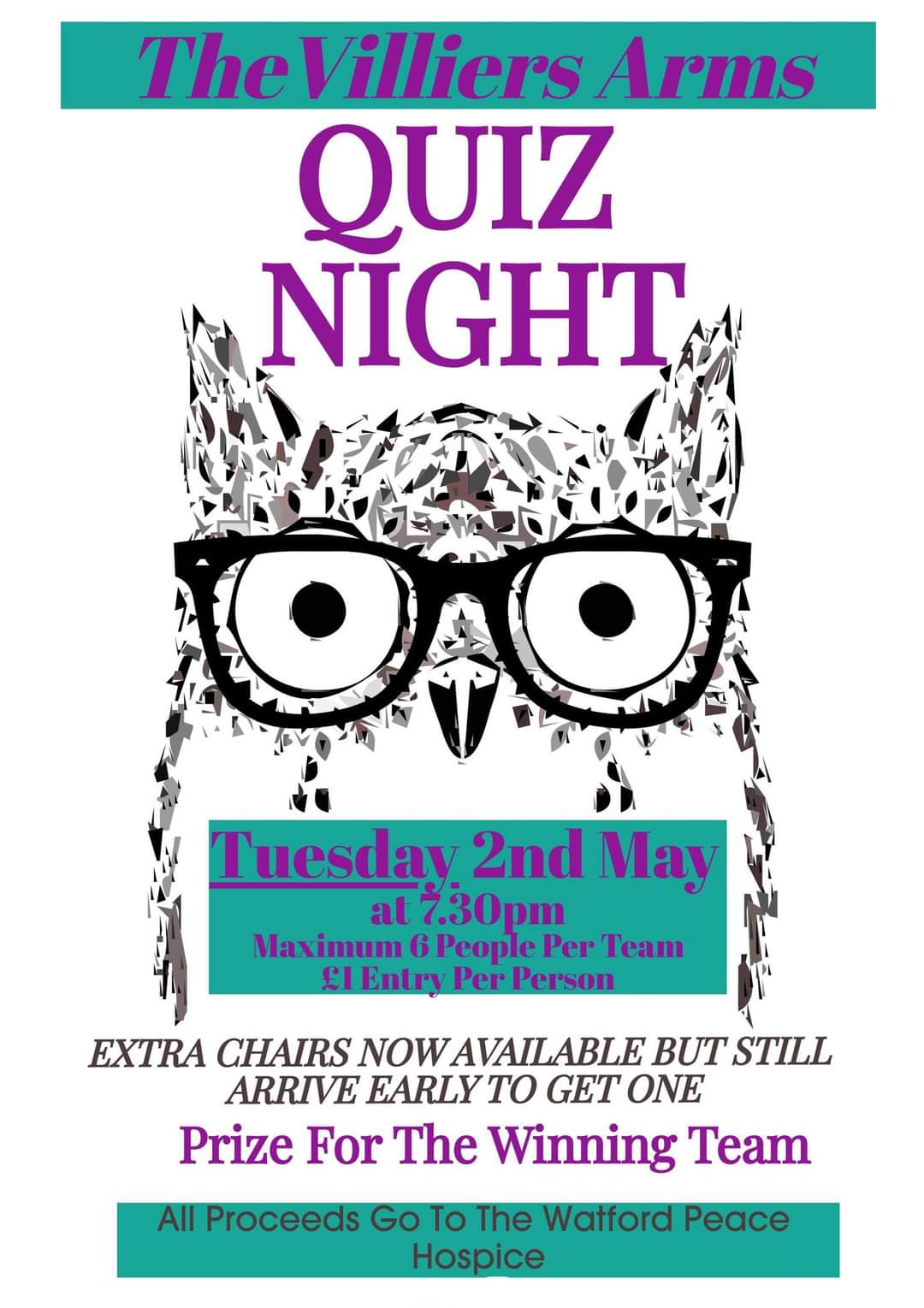 Quiz night at The Villiers Arms