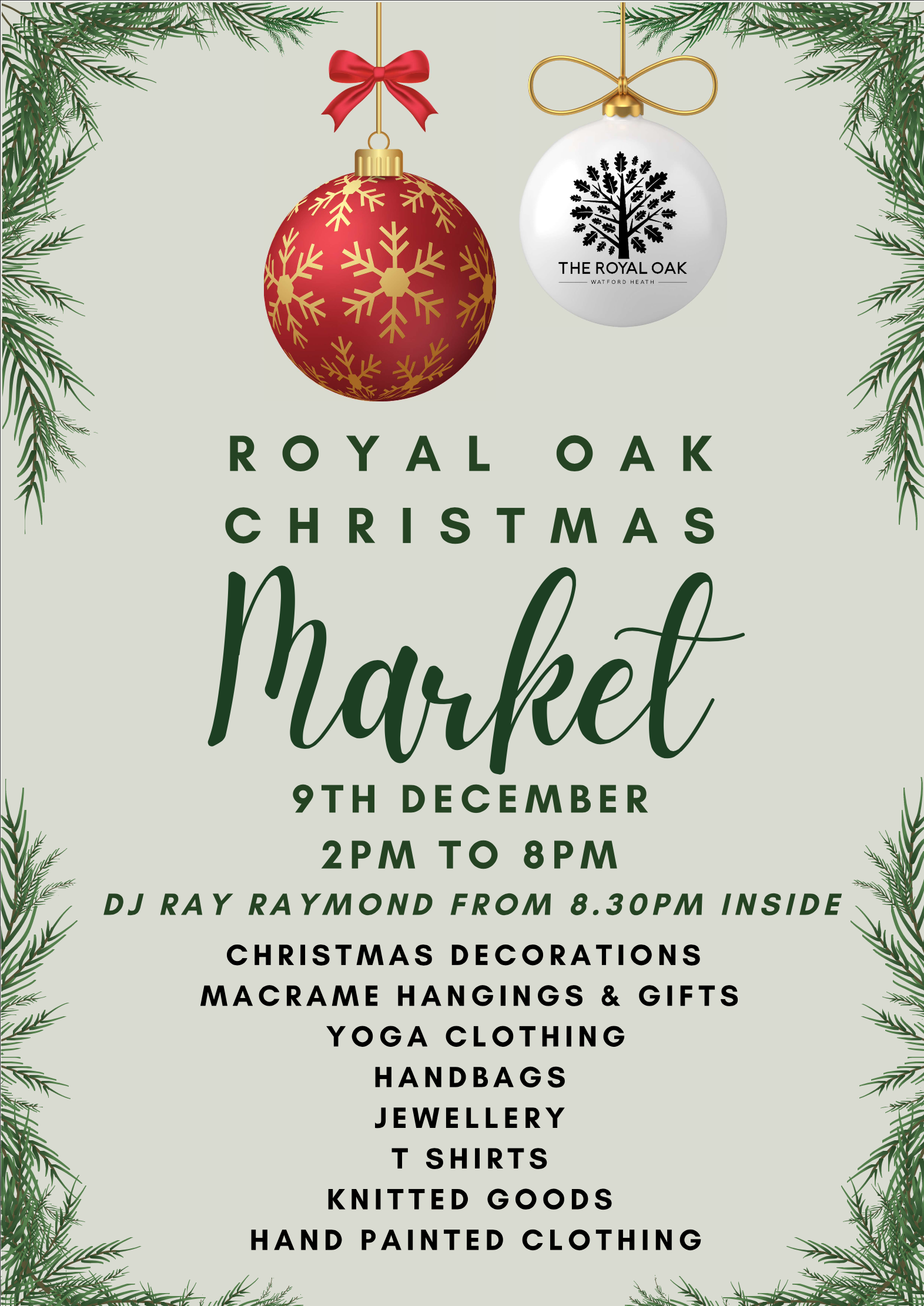 Christmas market at the Royal Oak