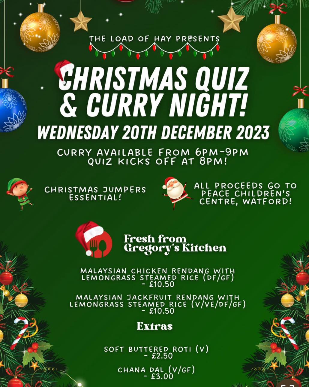 Christmas quiz and curry night at Load of Hay
