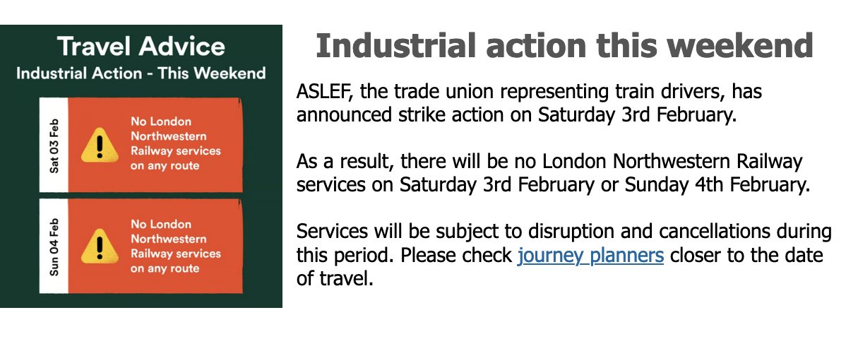 Aslef industrial action to impact travel this weekend