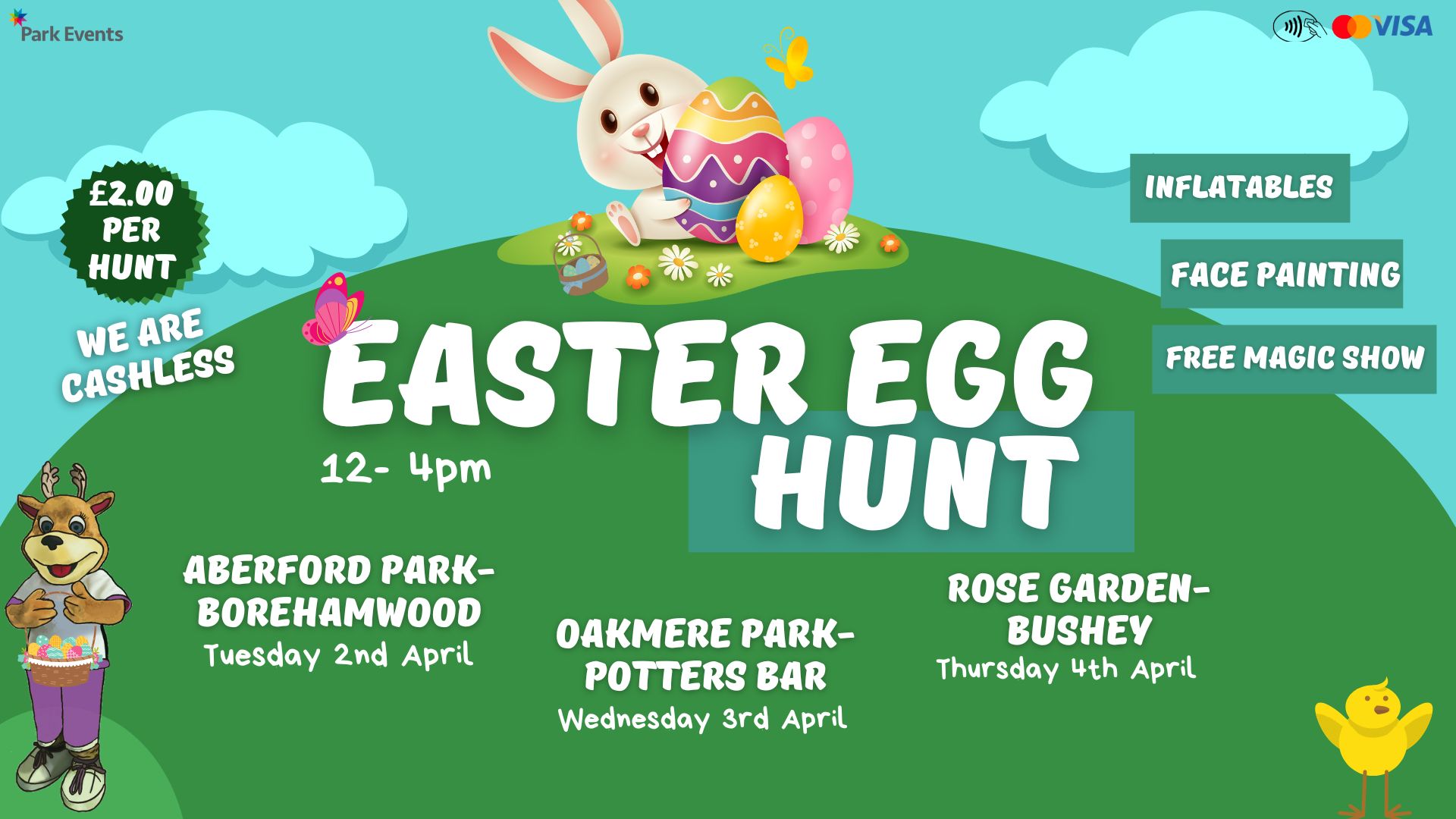 Easter egg hunt at Bushey Rose Garden