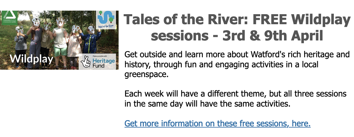 Free wildplay sessions in Watford