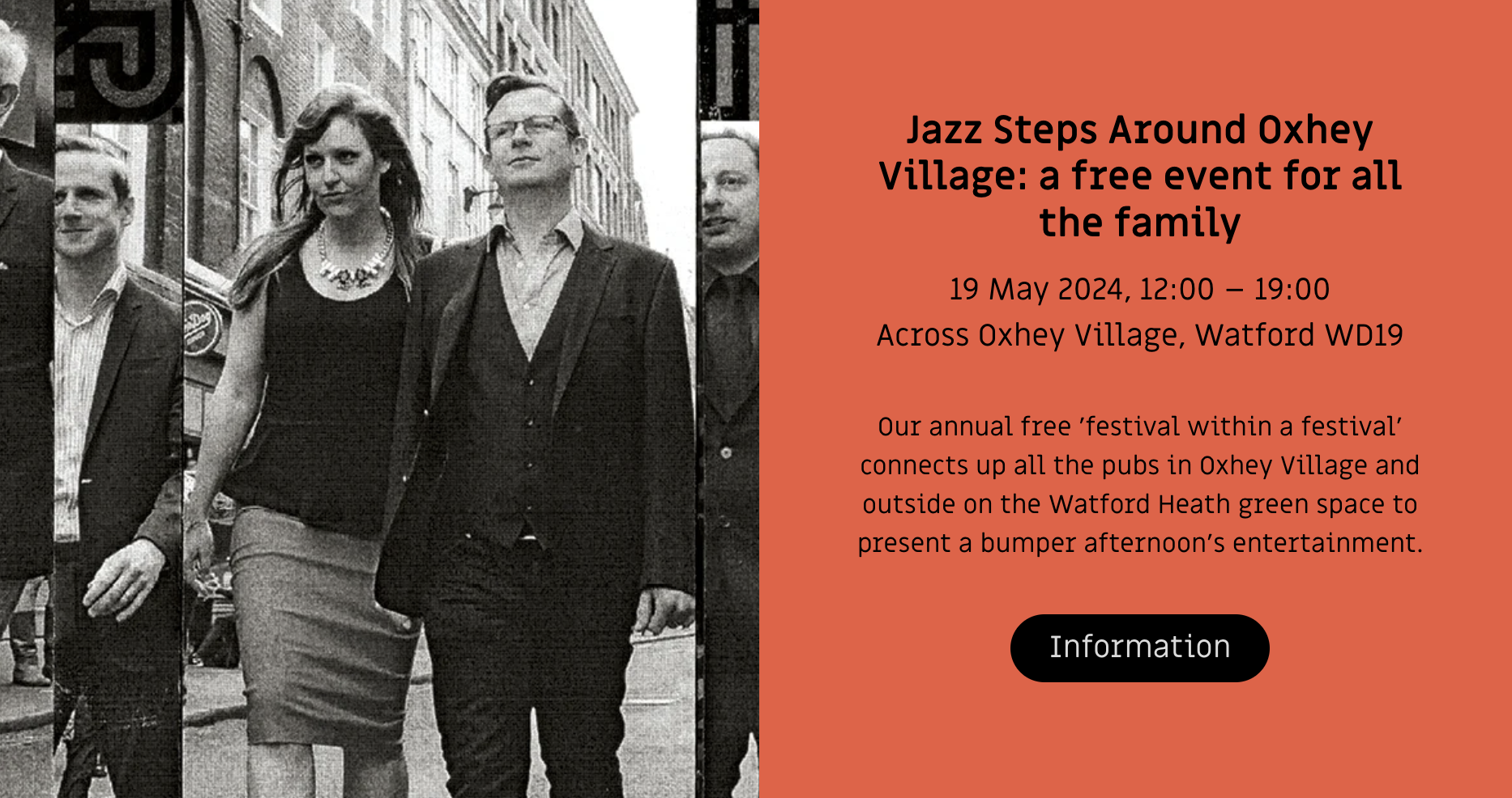 Jazz Steps around Oxhey Village this Sunday