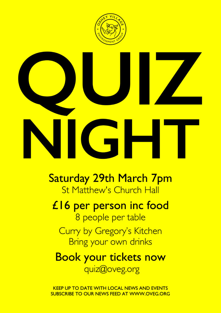 Oxhey Village Quiz 29 March 2025