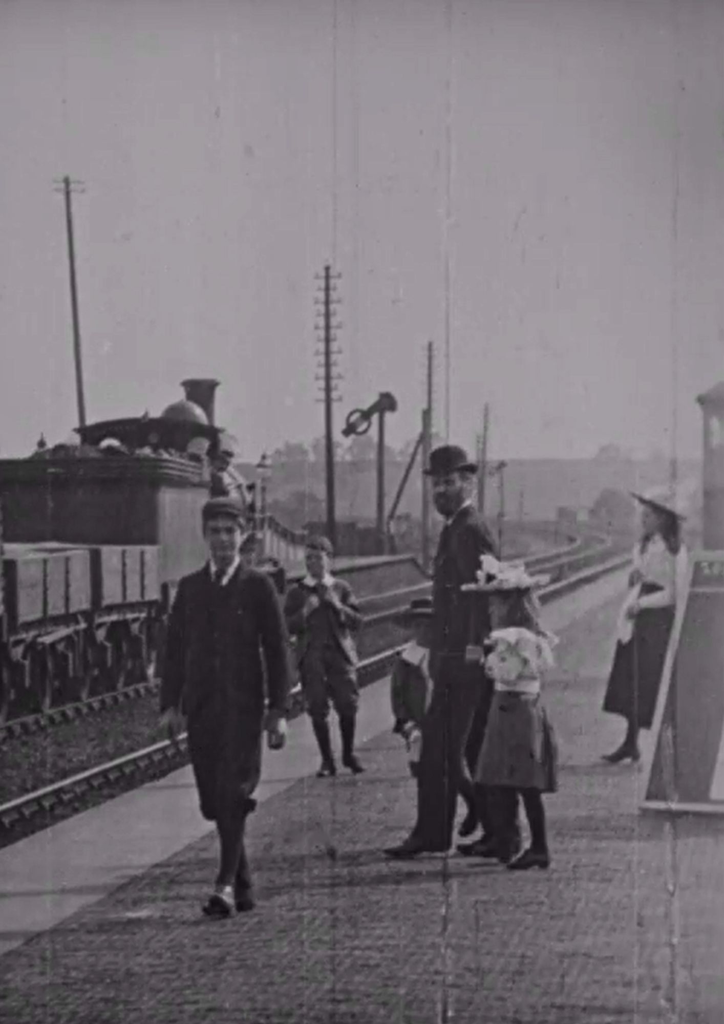 Bushey station on film in 1897