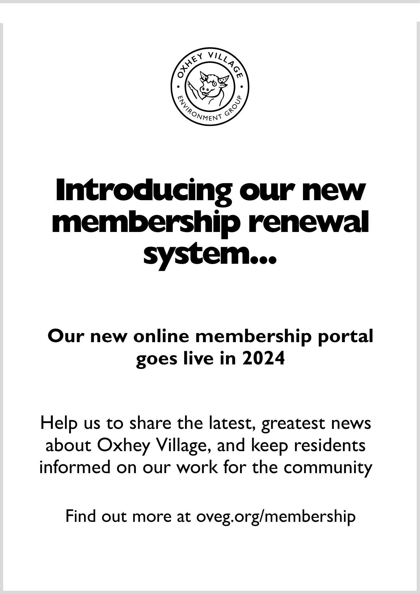 New OVEG online membership platform