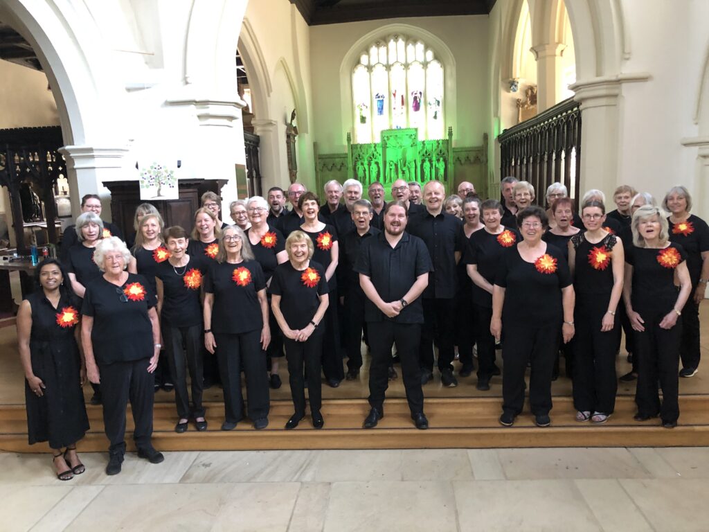 A photo of the Watford Phoenix Choir taken in summer 2025