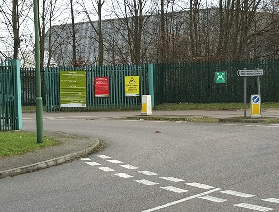 Hertfordshire Council's Waterdale recycling centre in Garston Watford