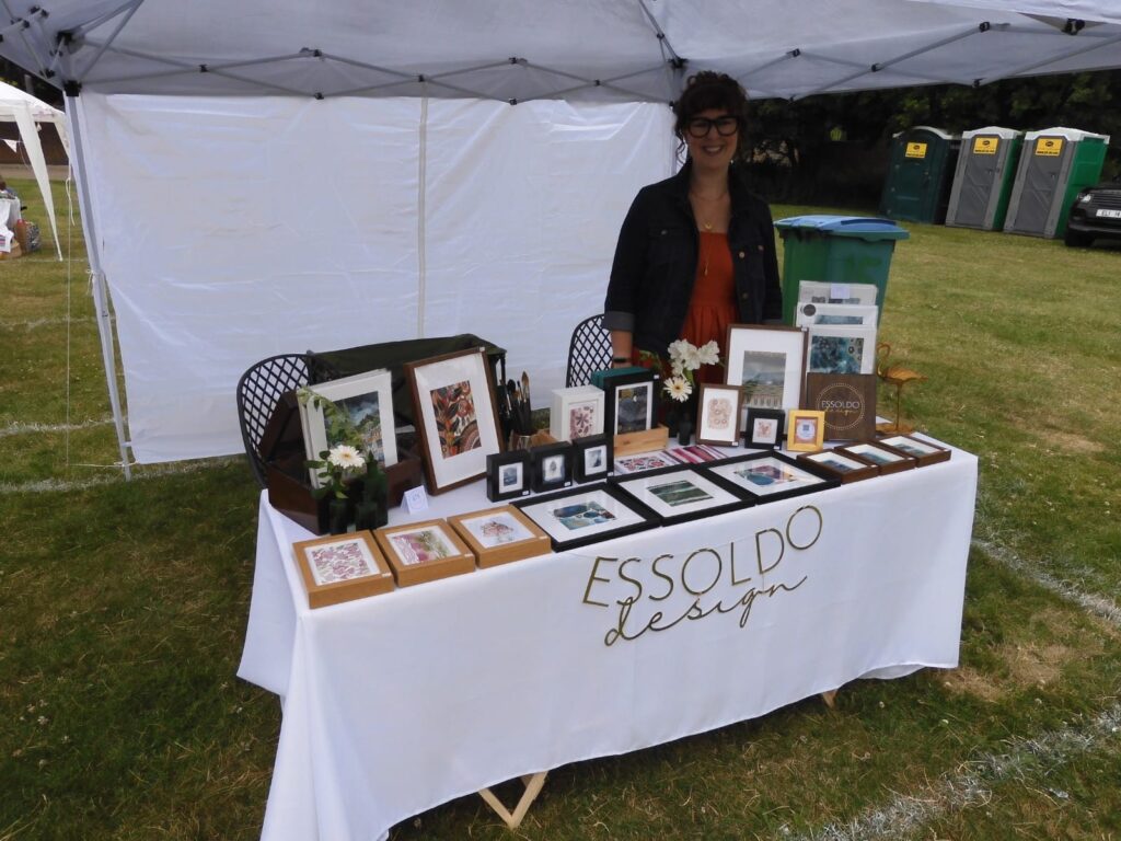 Kate Rebecca Leech from Ossoldo Design at OVEG's Oxhey Village Summer Fayre on Saturday 18 June 2022
