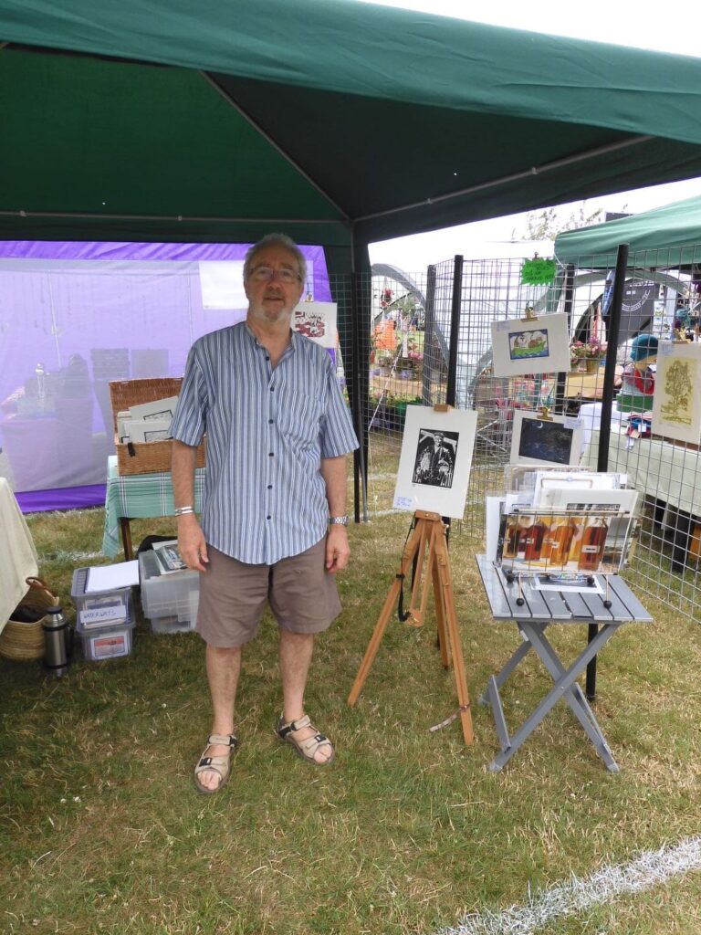 An art stall at OVEG's Oxhey Village Summer Fayre on Saturday 18 June 2022