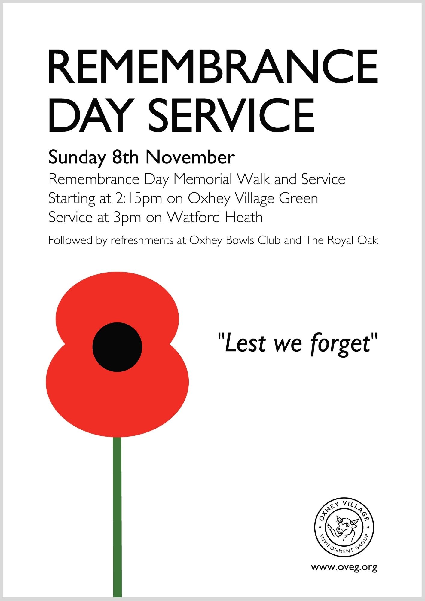 Remembrance Day Service 2026